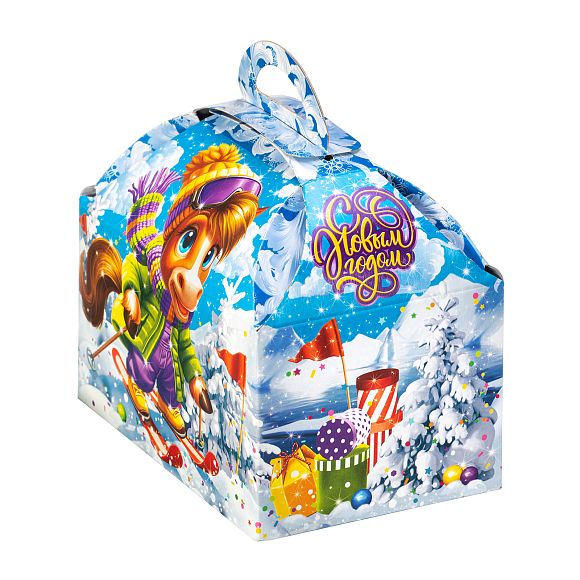 Сладкий новогодний подарок Лыжник